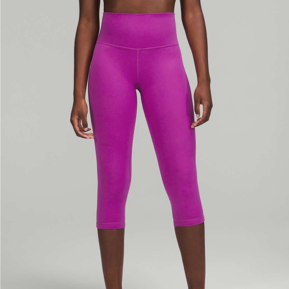 Lululemon Vivid Plum Set - Align Tee and 21” Align Leggings Size 6 - Picture 2 of 6